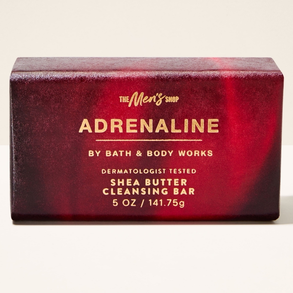 Bath & Body Works Men's Shop Adrenaline Shea Butter Cleansing Bar Soap 5oz NEW